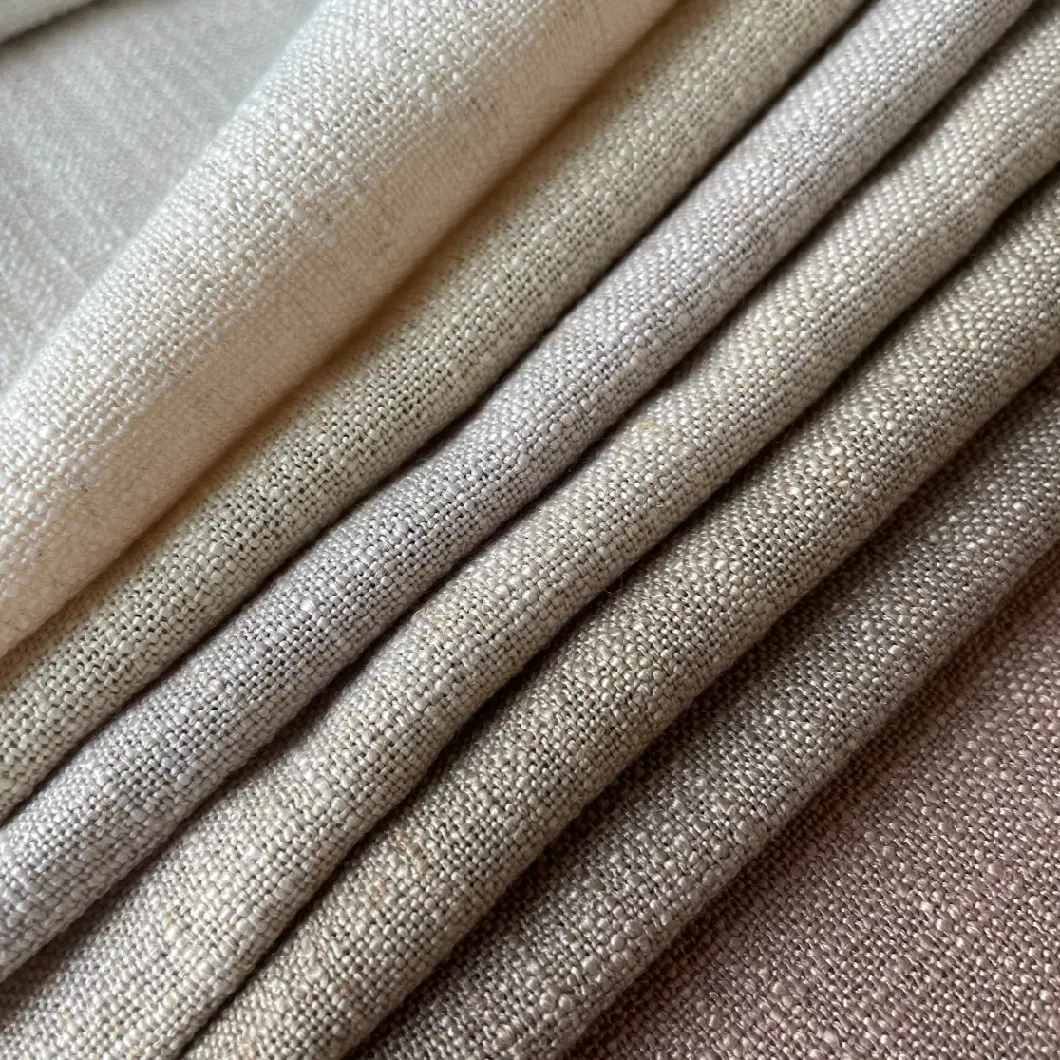 280cm Wide Linen Polyester Blended Woven Curtain Fabric for Cushion Table Cloth Upholstery Fabric (1234.)
