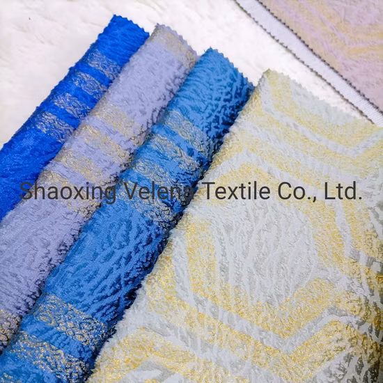 New Patteren 100 % Polyester Holland Velvet Dyeing mit Leimprägung und Bronzing Wohnzimmer China Sofa Vorhang Polstermöbel Stoff